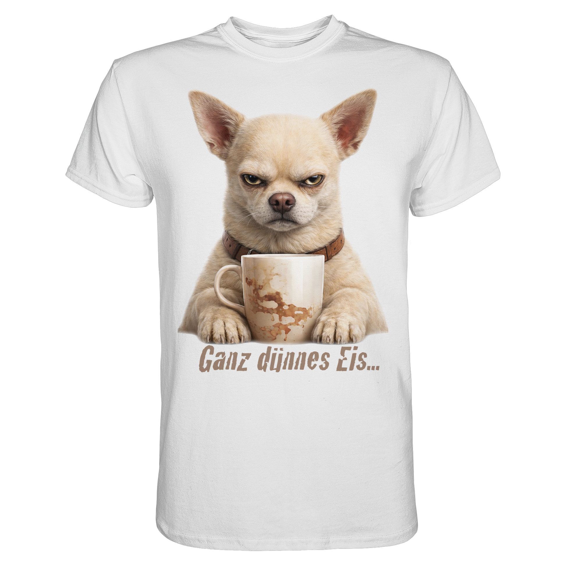 Ganz dünnes Eis. Chihuahua comic  - Premium Shirt