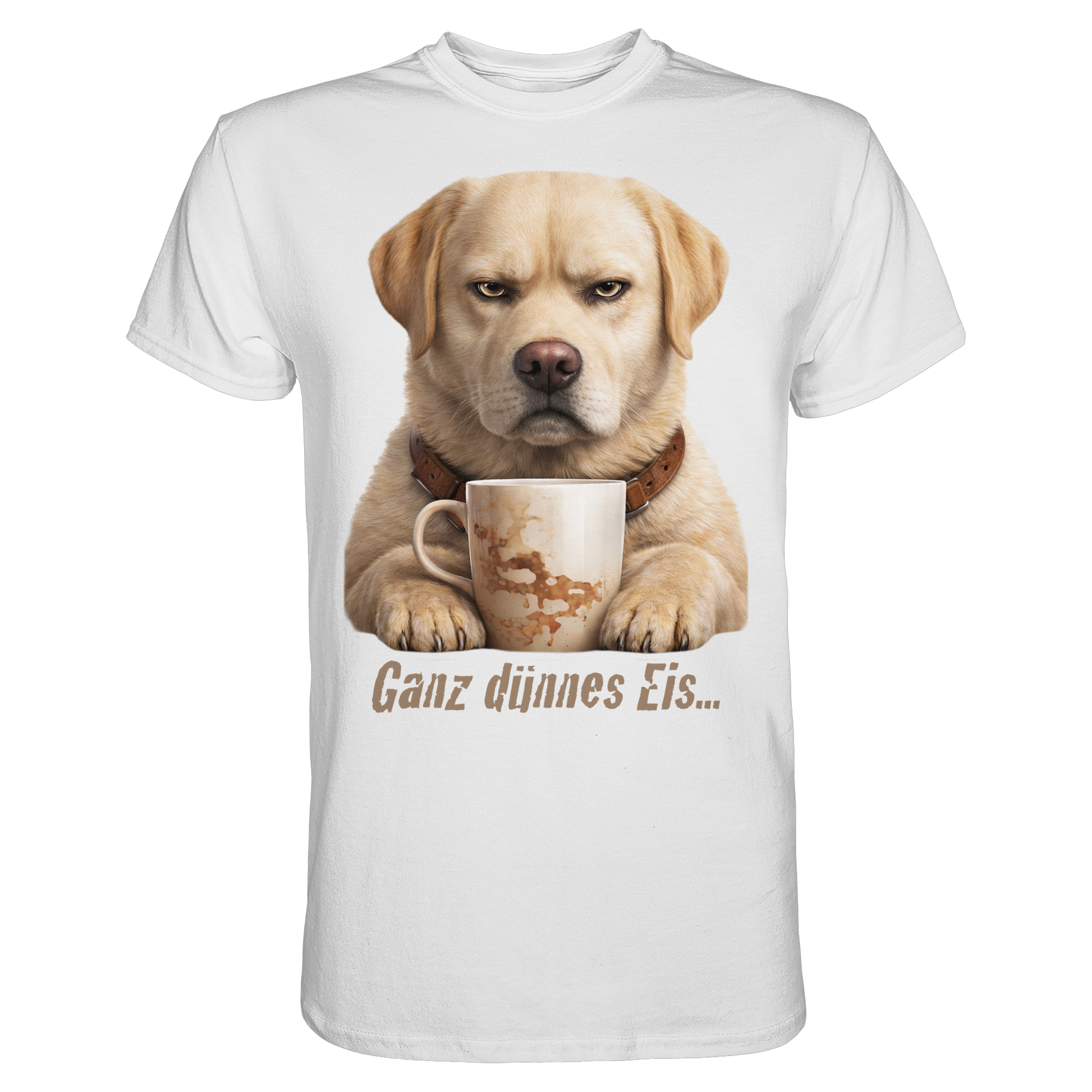 Ganz dünnes Eis- Grumpy Labrador Retreiver  - Premium Shirt