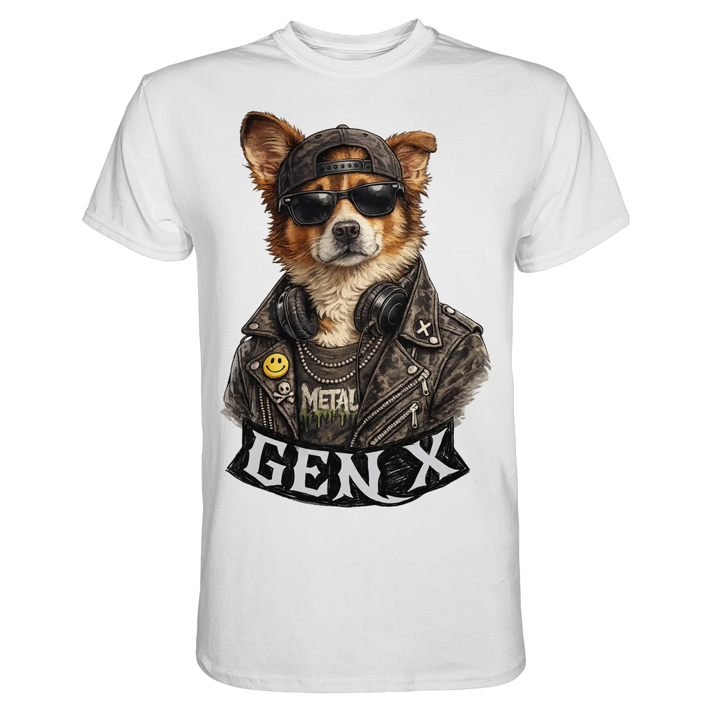 GEN X Funny Punk Dog 80s - Premium Shirt - PAWentura