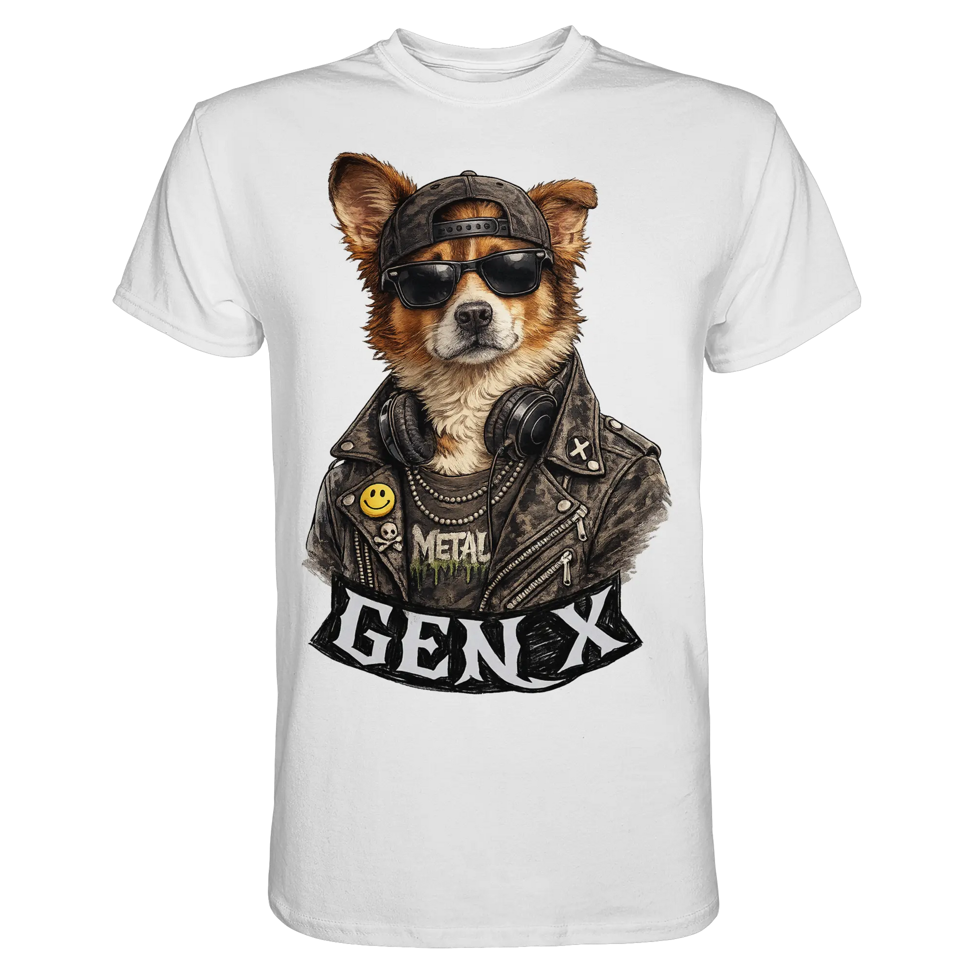 GEN X Funny Punk Dog 80s - Premium Shirt - PAWentura