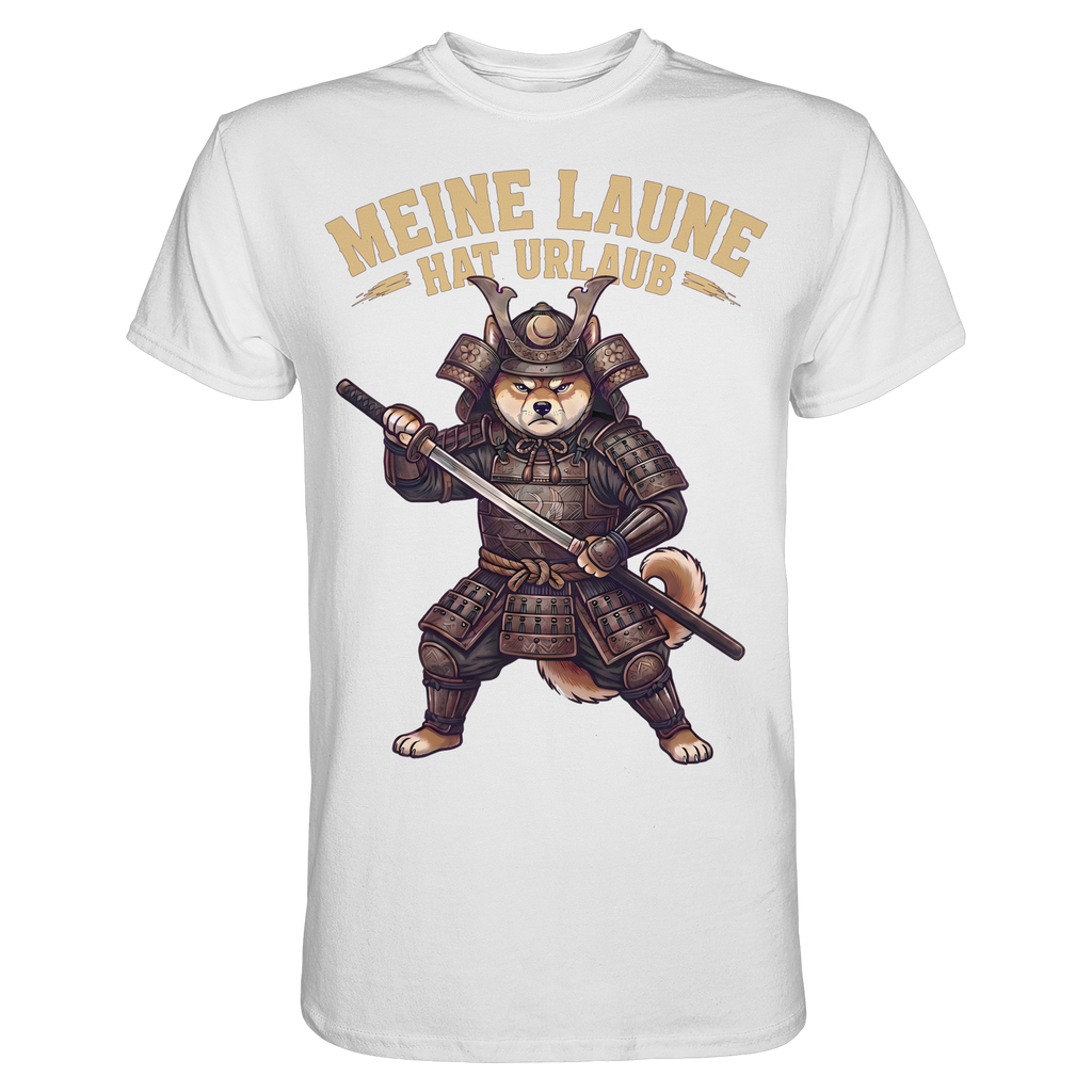 Meine Laune hat Urlaub – Lustiger Shiba Samurai Hund - Premium Shirt