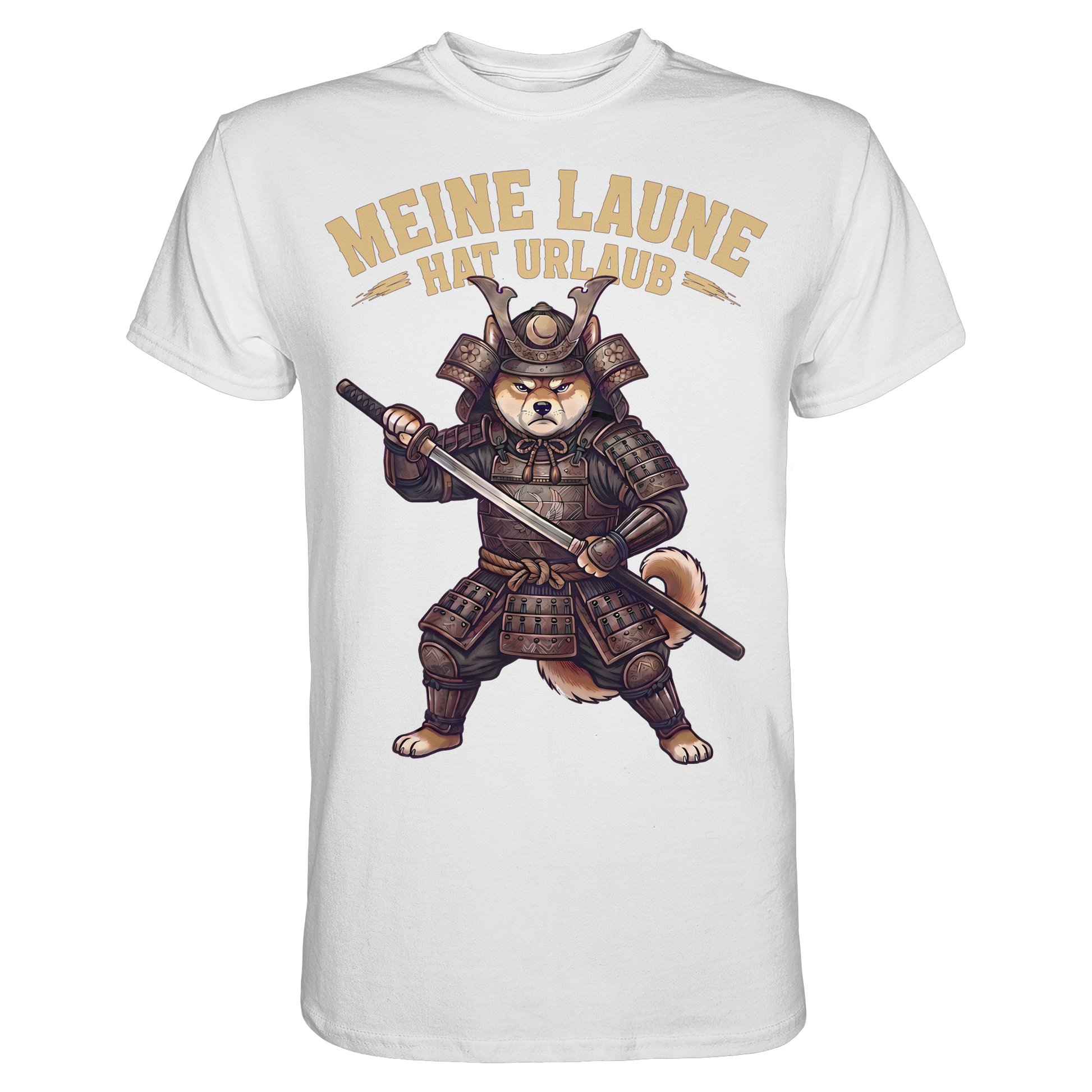 Meine Laune hat Urlaub – Lustiger Shiba Samurai Hund - Premium Shirt