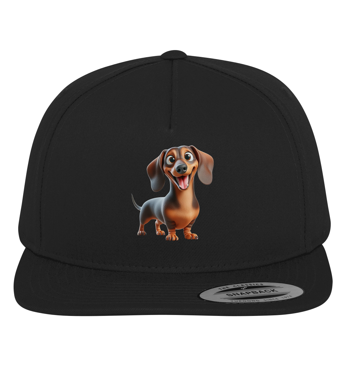 Happy Dackel Cartoon - personalisierbar - Premium Snapback