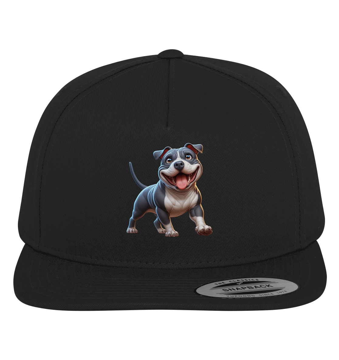 Pittbull Cartoon Hund personalisierbar - Premium Snapback
