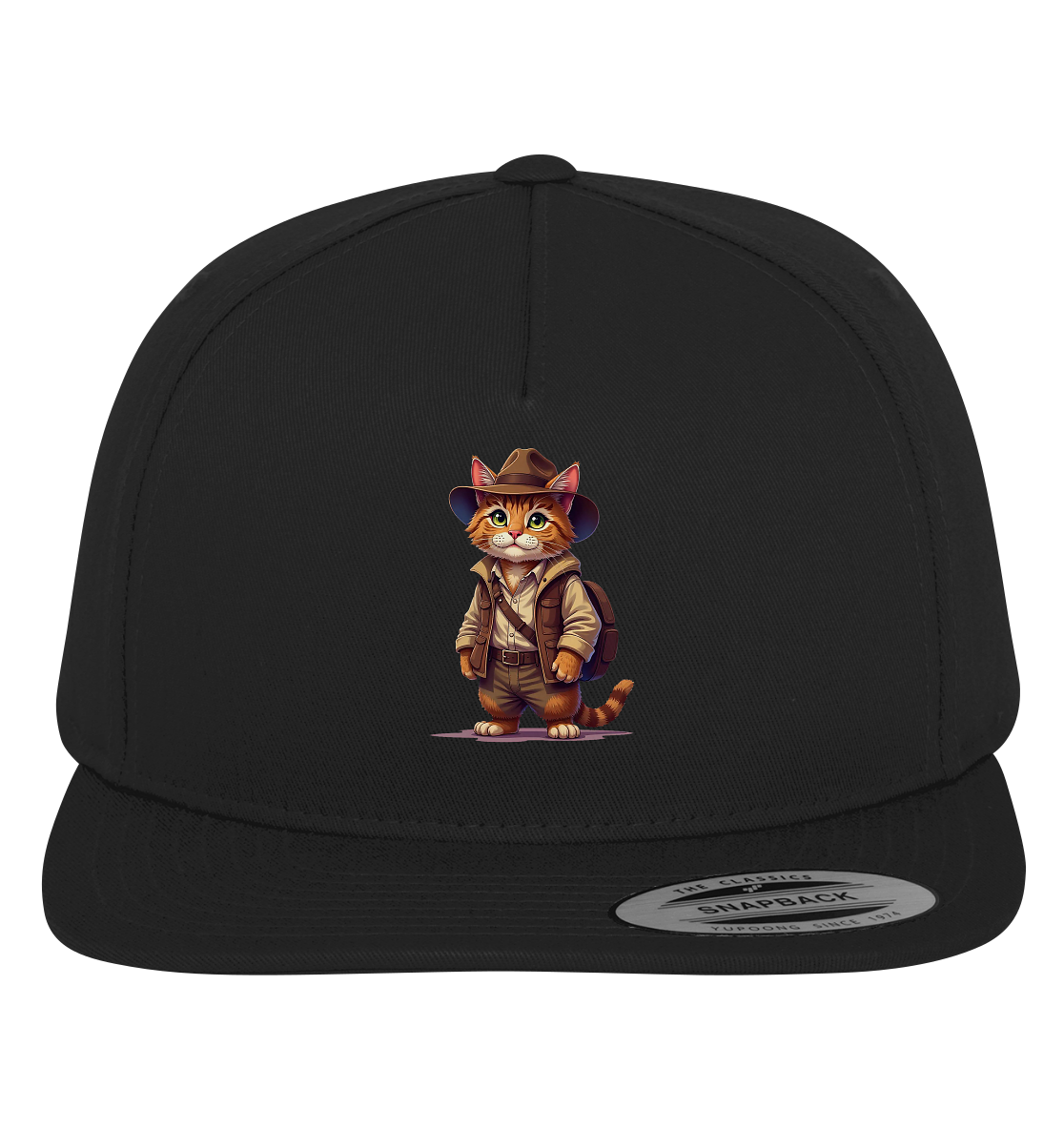 Abenteurer Katze Cartoon  - personalisierbar - Premium Snapback
