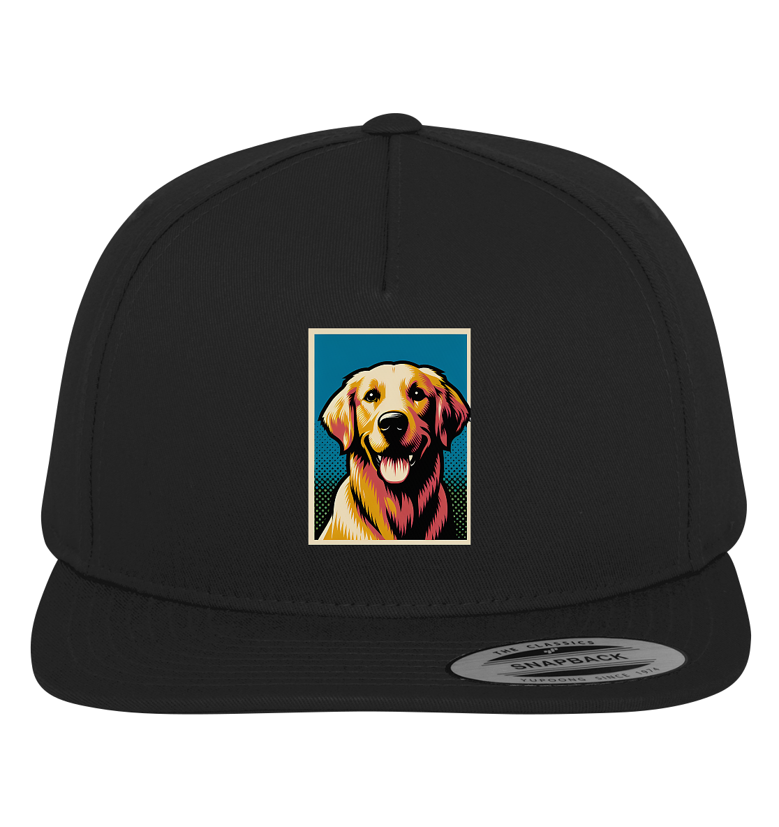 Golden Retriever Pop Art - personalisierbar - Premium Snapback