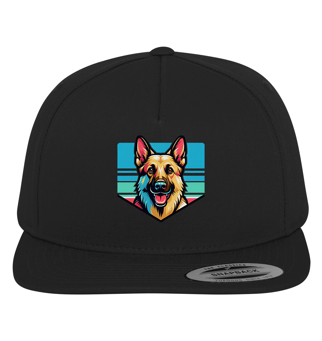 Schäferhund Pop Art - personalisierbar - Premium Snapback