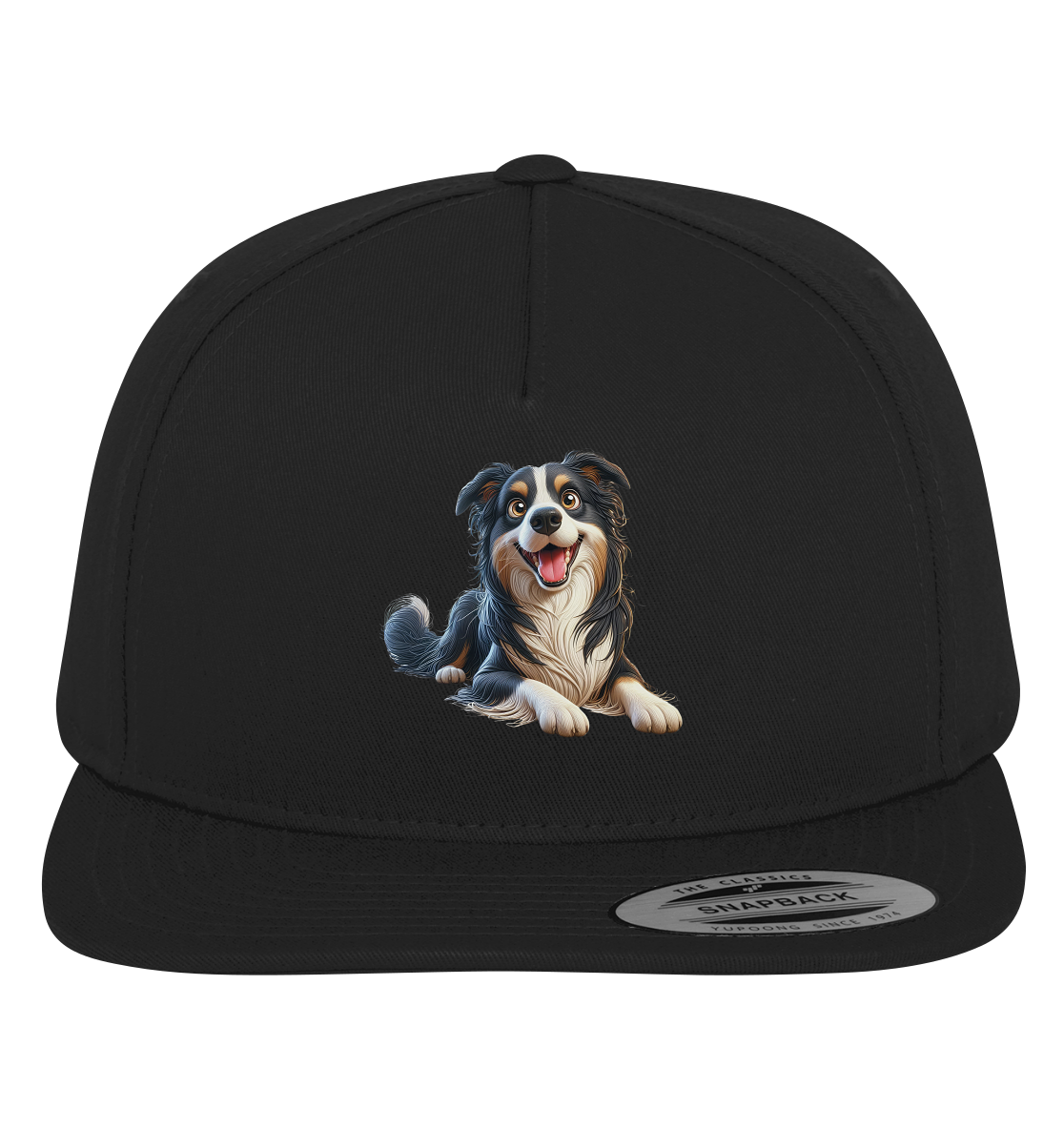 Border Collie Cartoon - personalisierbar - Premium Snapback
