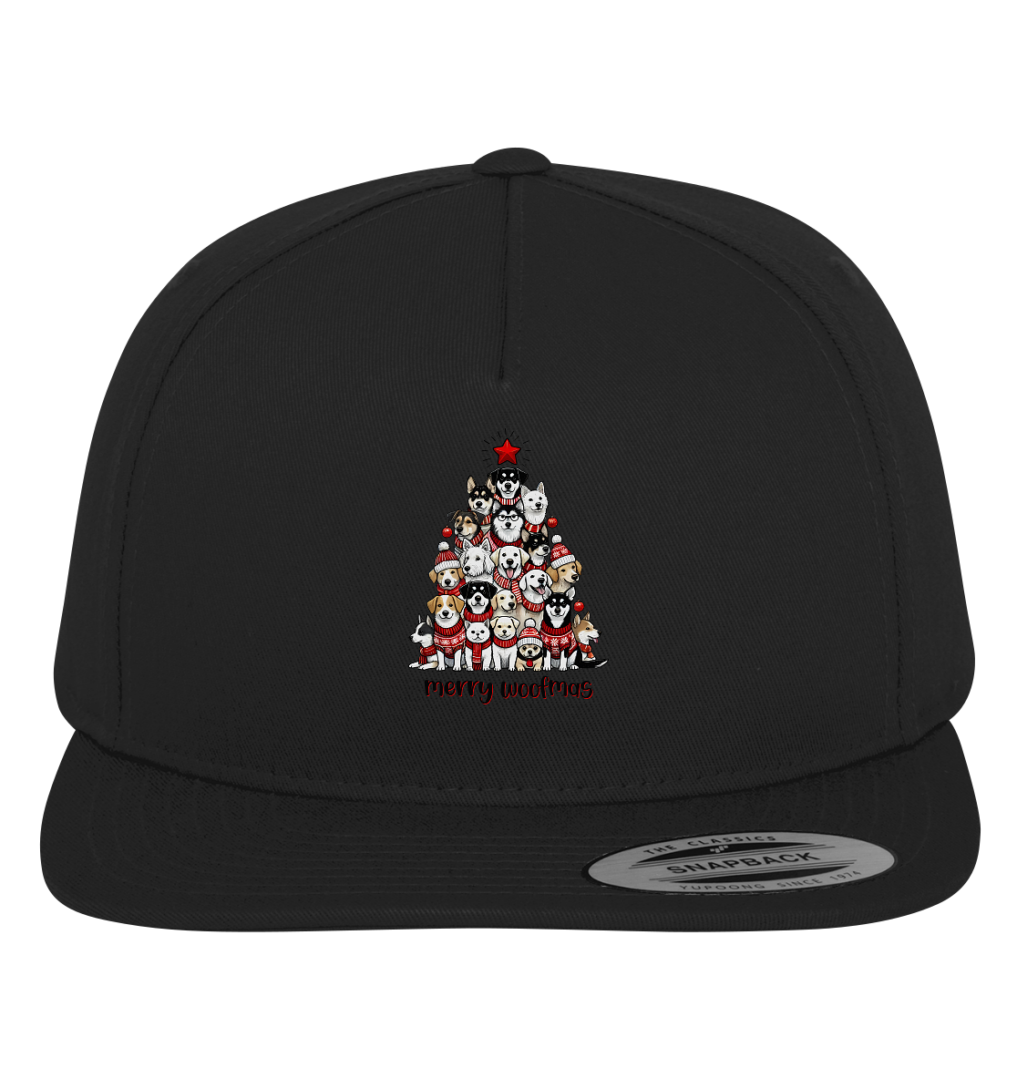 Weihnachten Christmas Hunde Baum Merry Woofmas - Premium Snapback