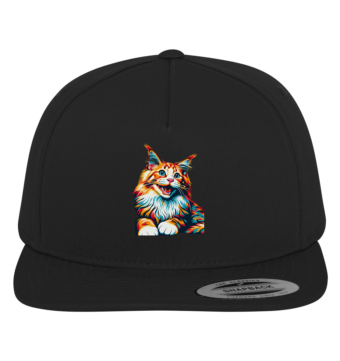 Maine Coon Katze Pop Art - personalisierbar - Premium Snapback