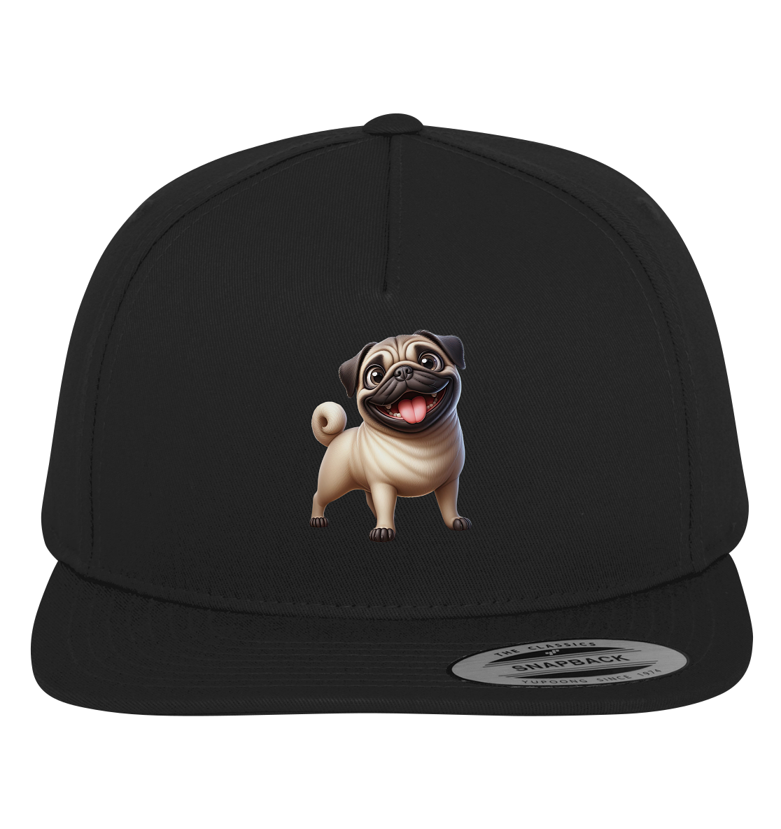Mops Cartoon - personalisierbar - Premium Snapback