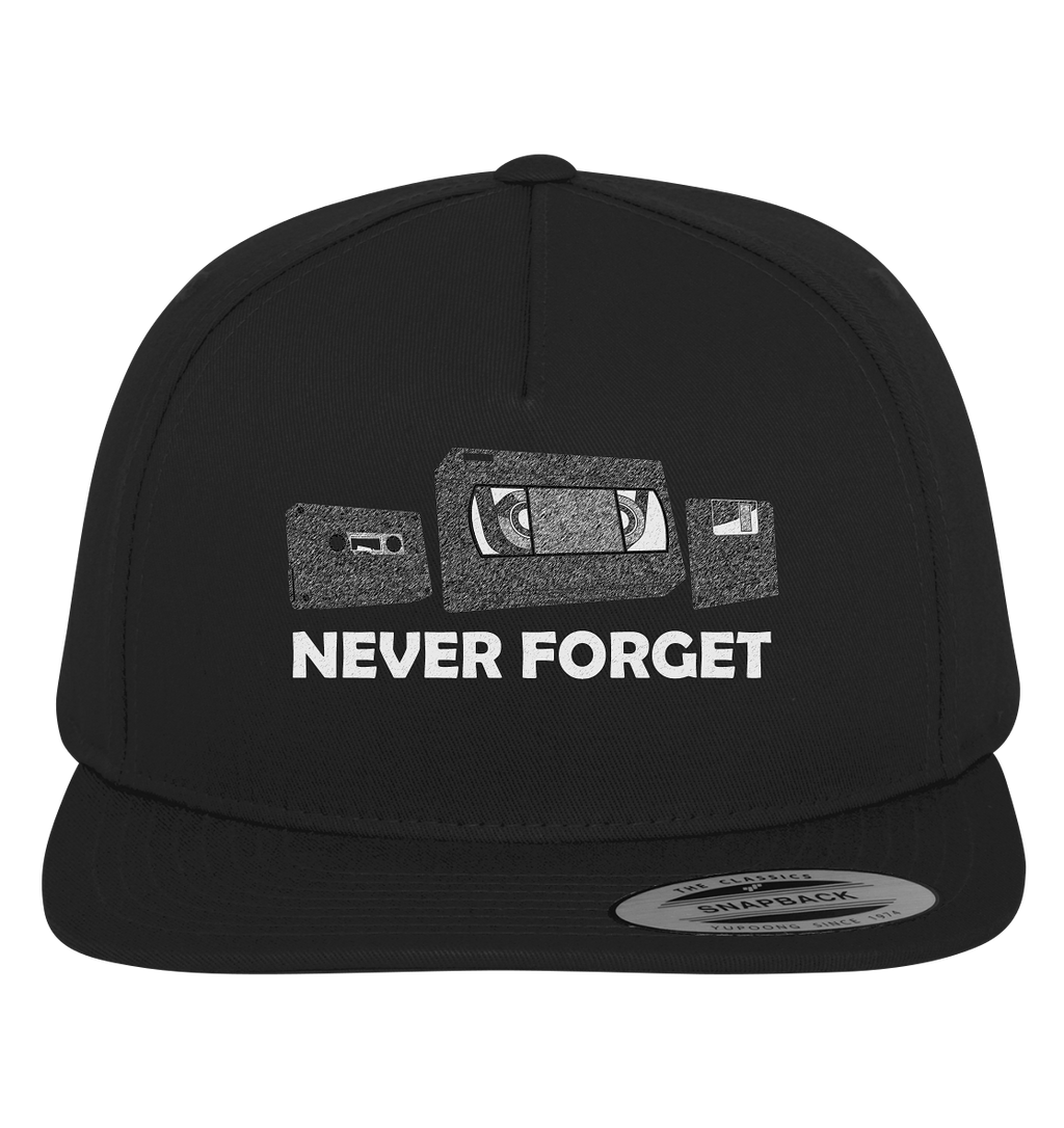 Kasette, VHS,  Disk - never forget - Premium Snapback