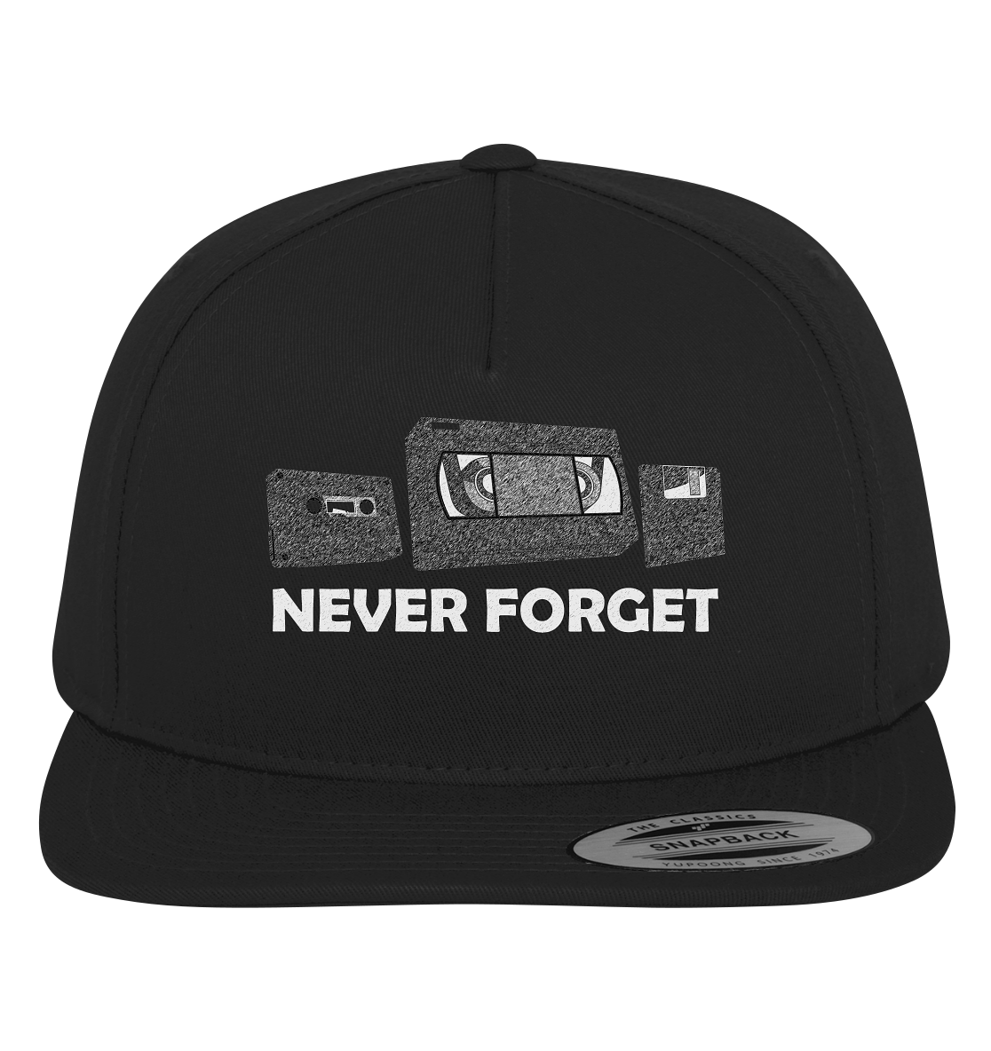 Kasette, VHS,  Disk - never forget - Premium Snapback