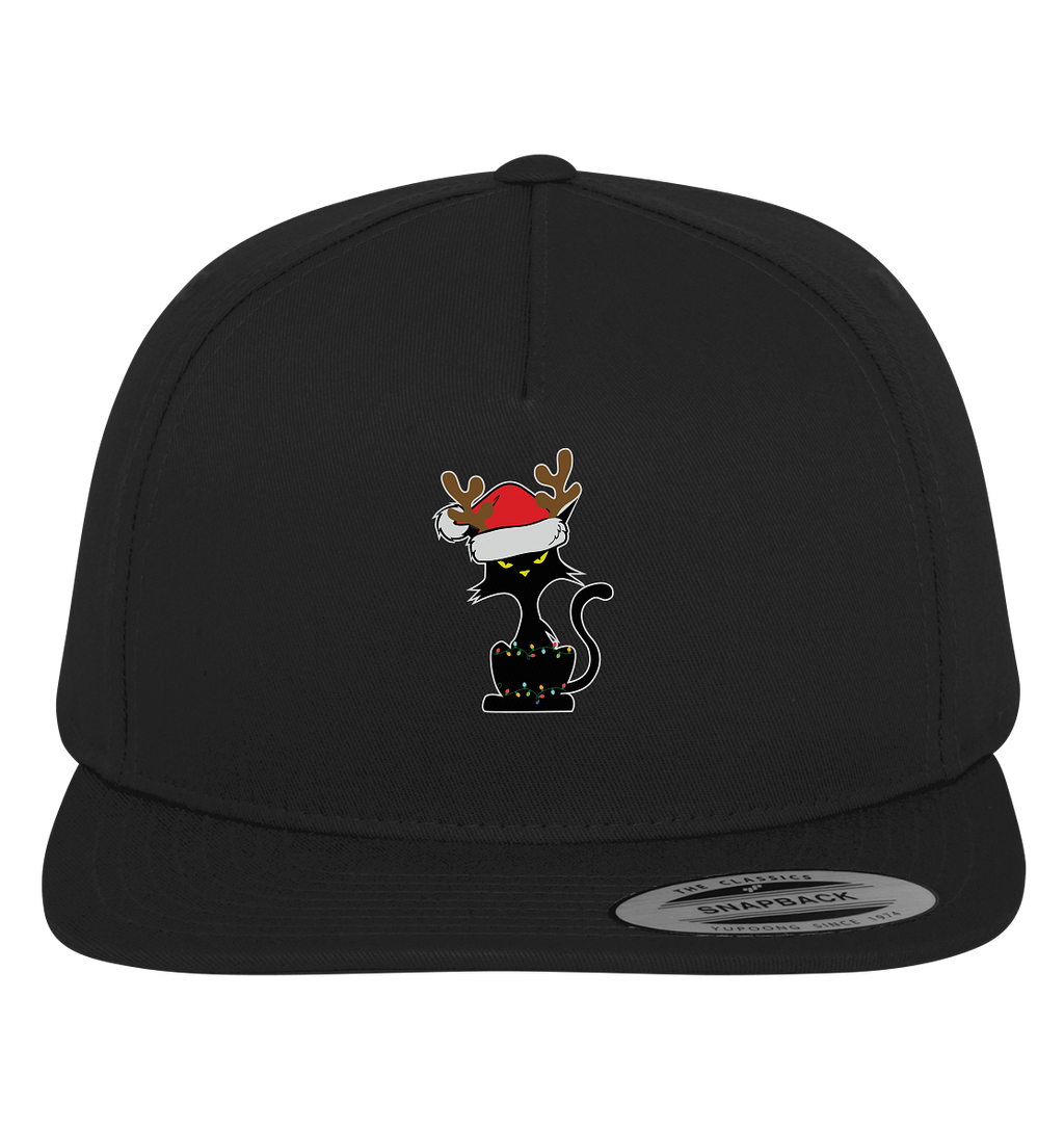 Grumpy Weihnachts Katze Cartoon - Premium Snapback