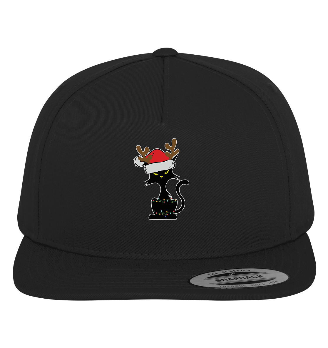 Grumpy Weihnachts Katze Cartoon - Premium Snapback