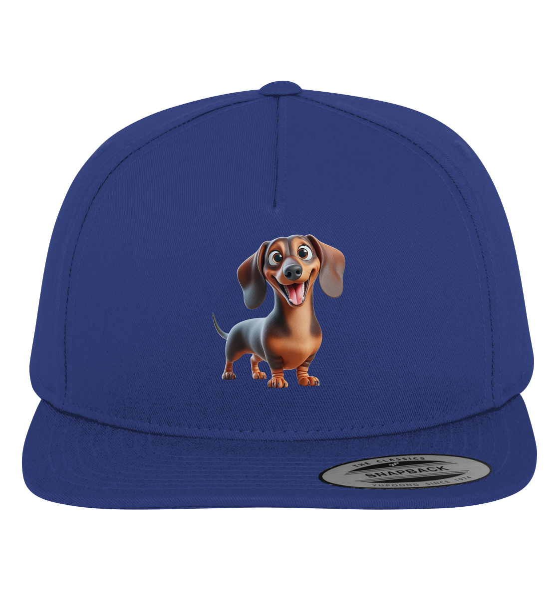 Happy Dackel Cartoon - personalisierbar - Premium Snapback