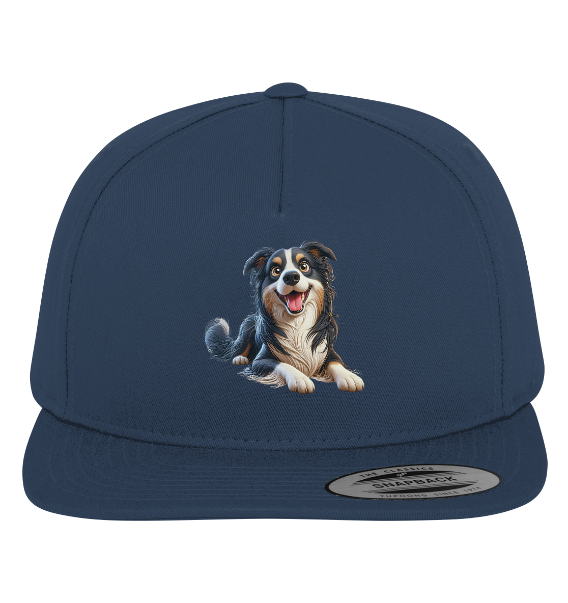 Border Collie Cartoon - personalisierbar - Premium Snapback