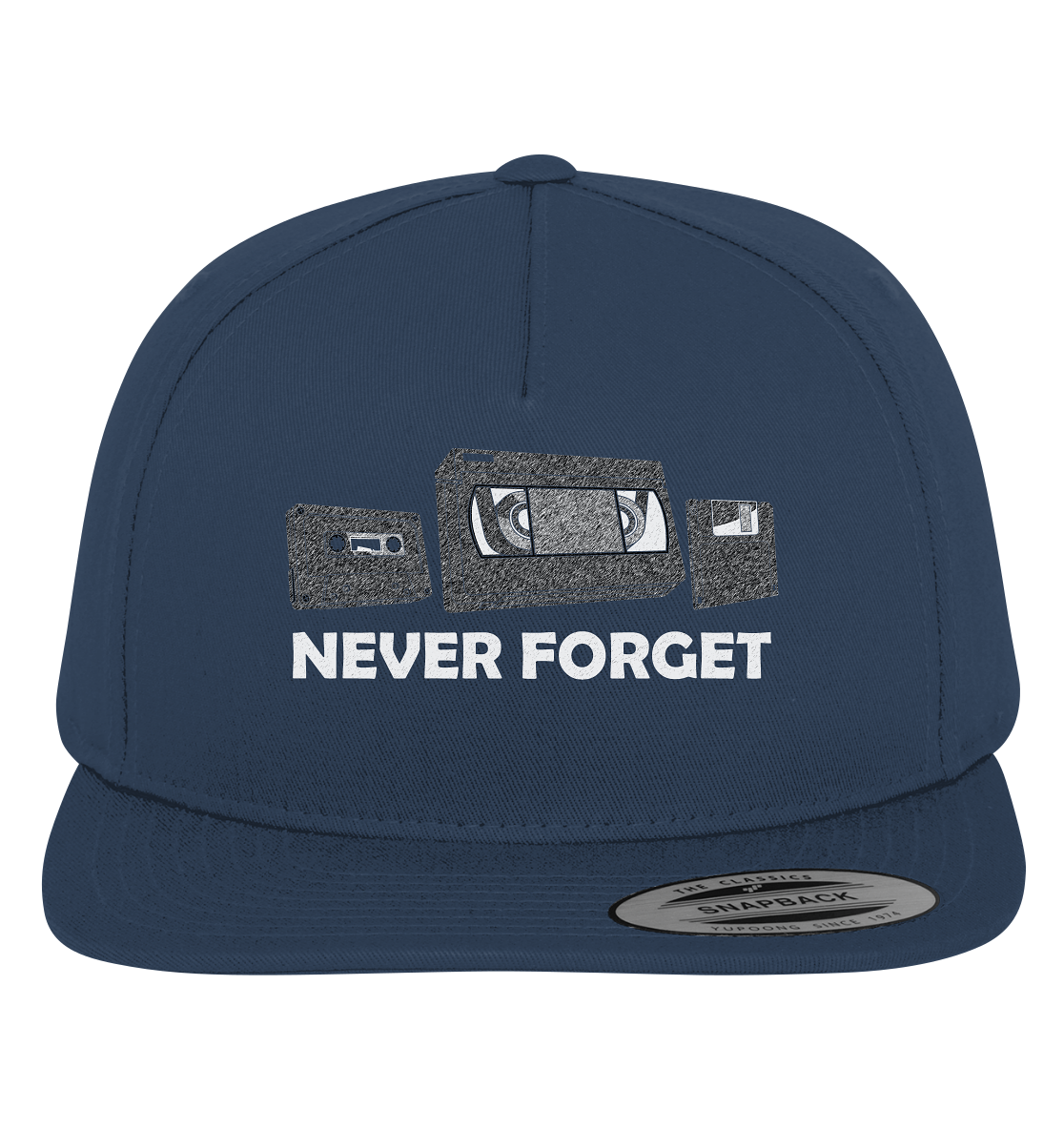 Kasette, VHS,  Disk - never forget - Premium Snapback