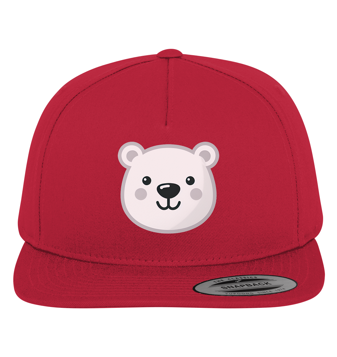 Fröhliche Eisbär Gesicht  - personalisierbar - Premium Snapback