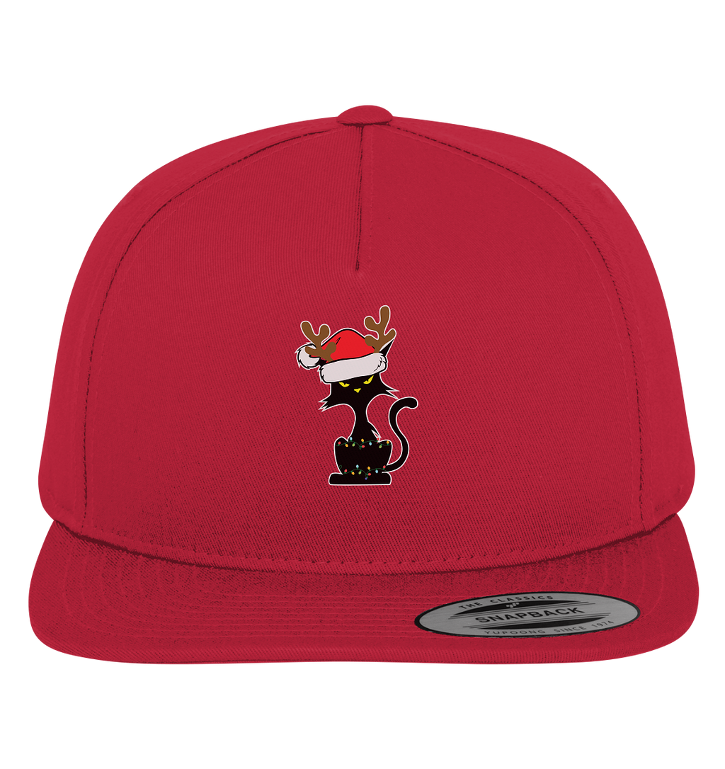 Grumpy Weihnachts Katze Cartoon - Premium Snapback