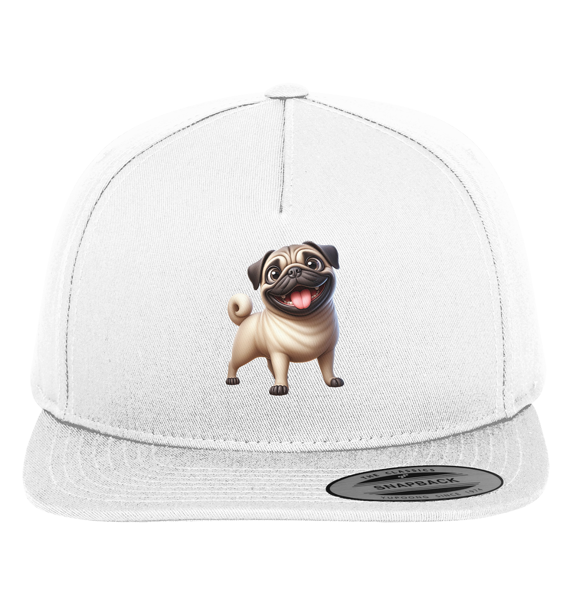 Mops Cartoon - personalisierbar - Premium Snapback