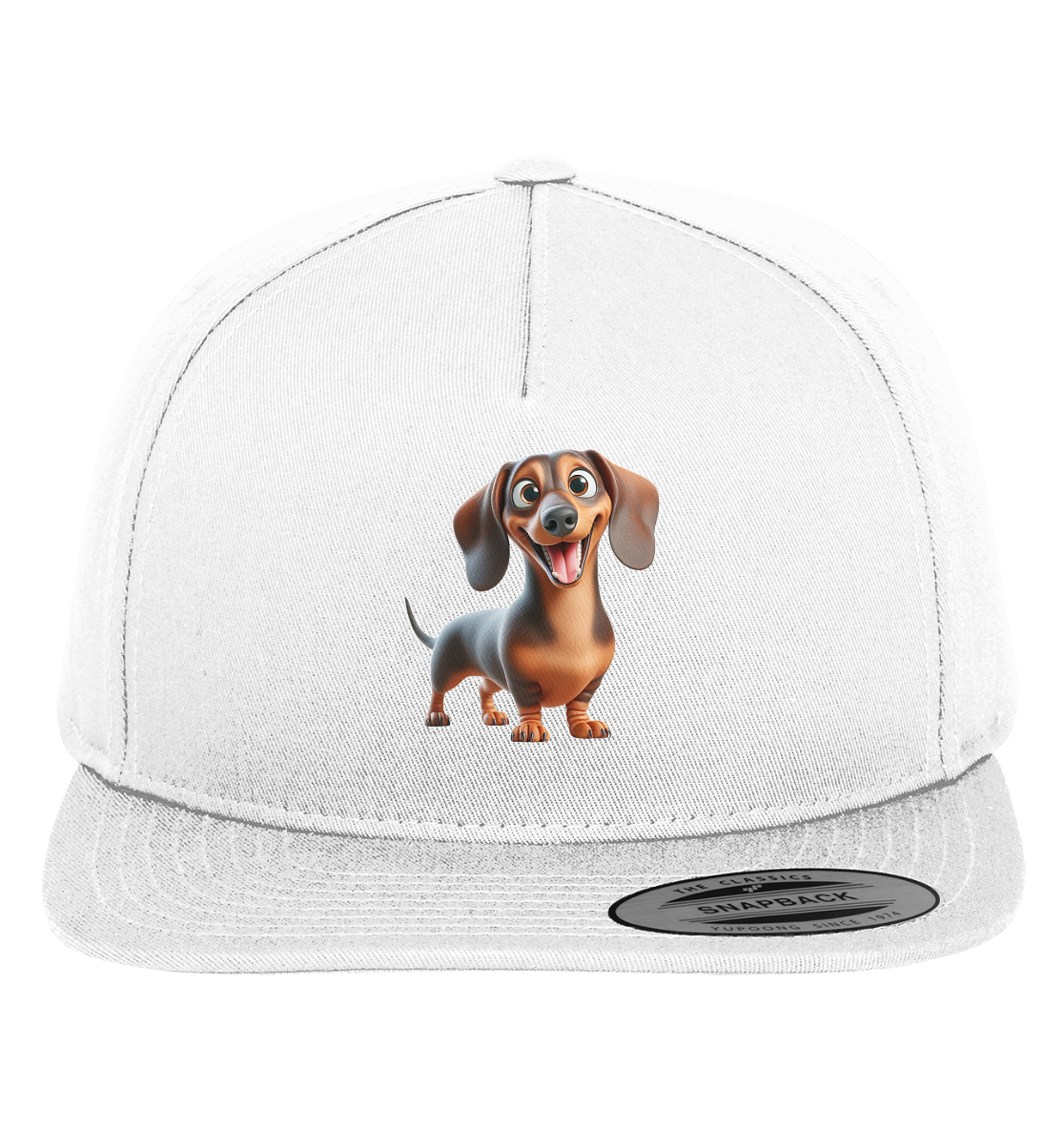 Happy Dackel Cartoon - personalisierbar - Premium Snapback