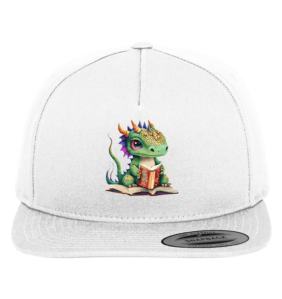 Kleiner lesender Drache -personalisierbar - Premium Snapback