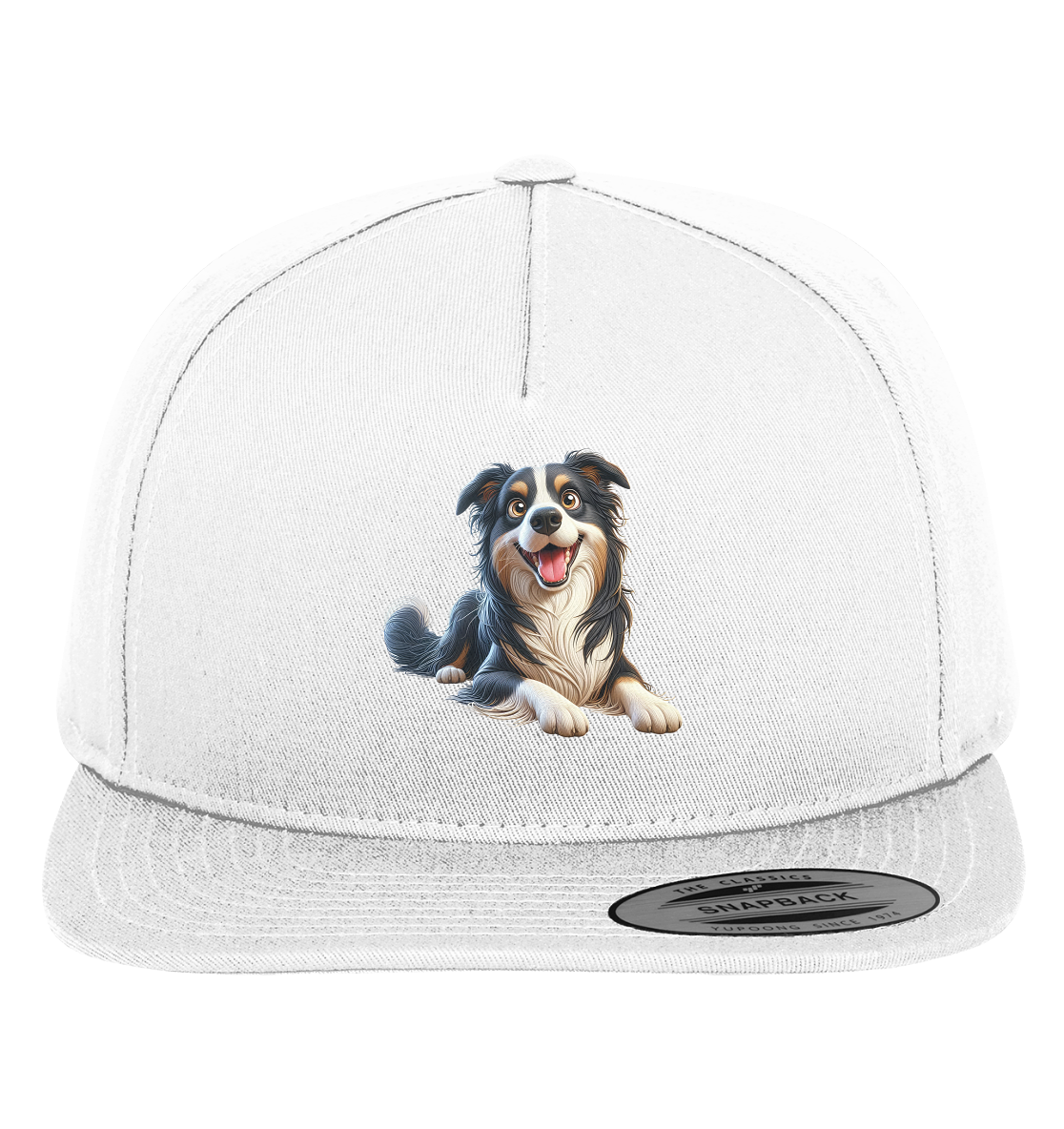 Border Collie Cartoon - personalisierbar - Premium Snapback