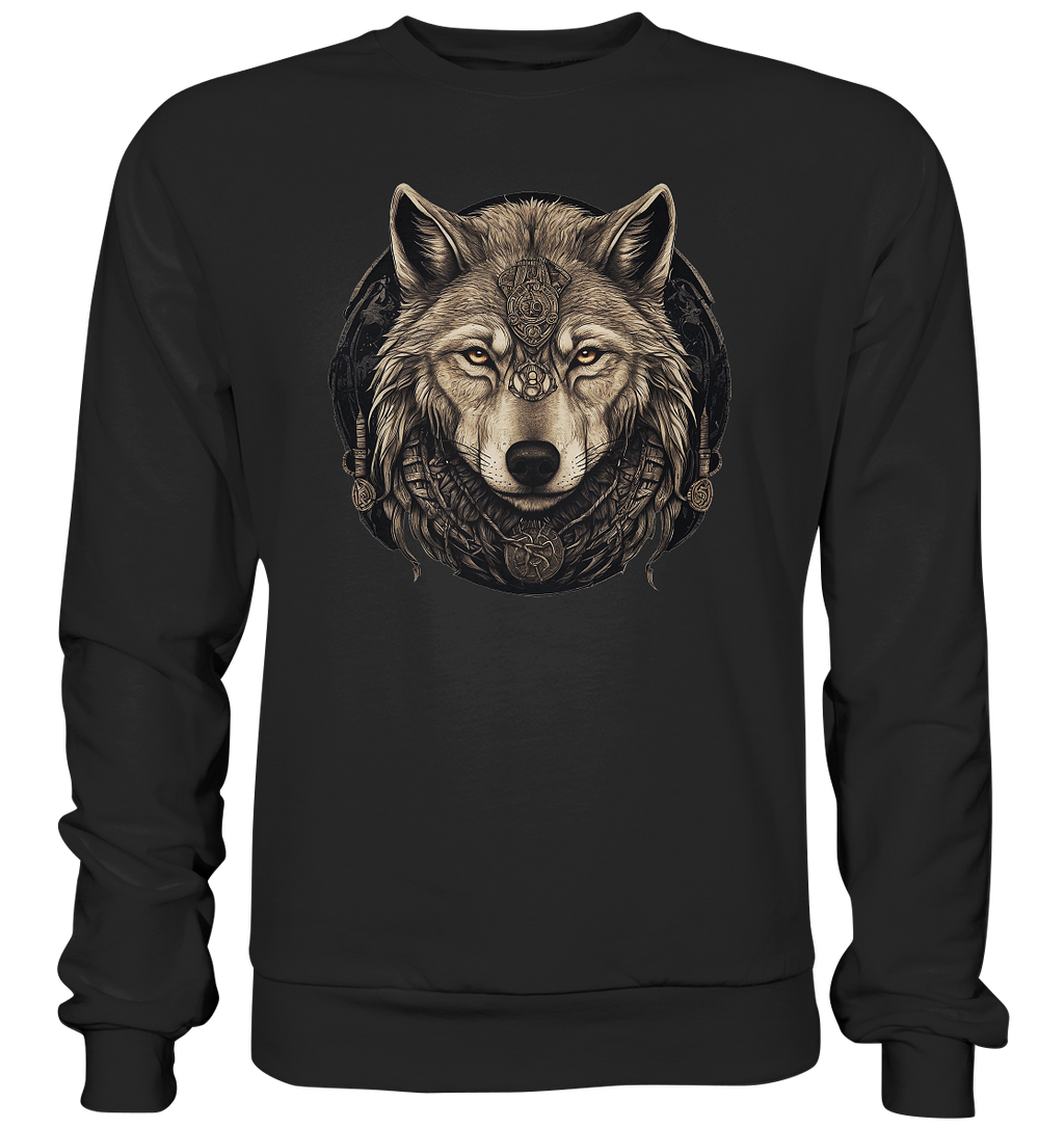Wolf Fenris Viking Art - Premium Sweatshirt