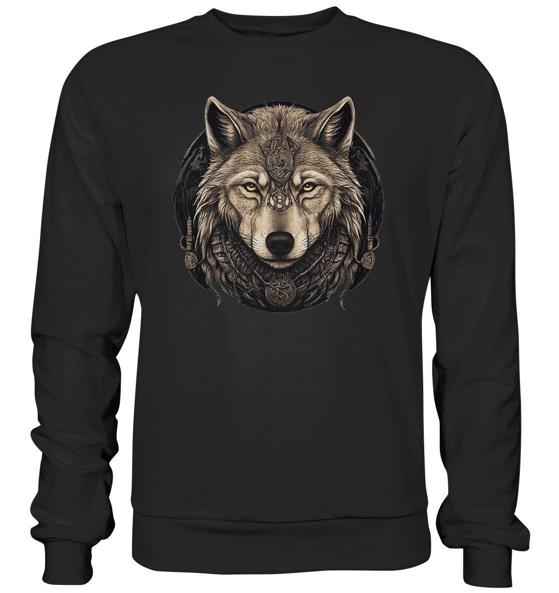 Wolf Fenris Viking Art - Premium Sweatshirt