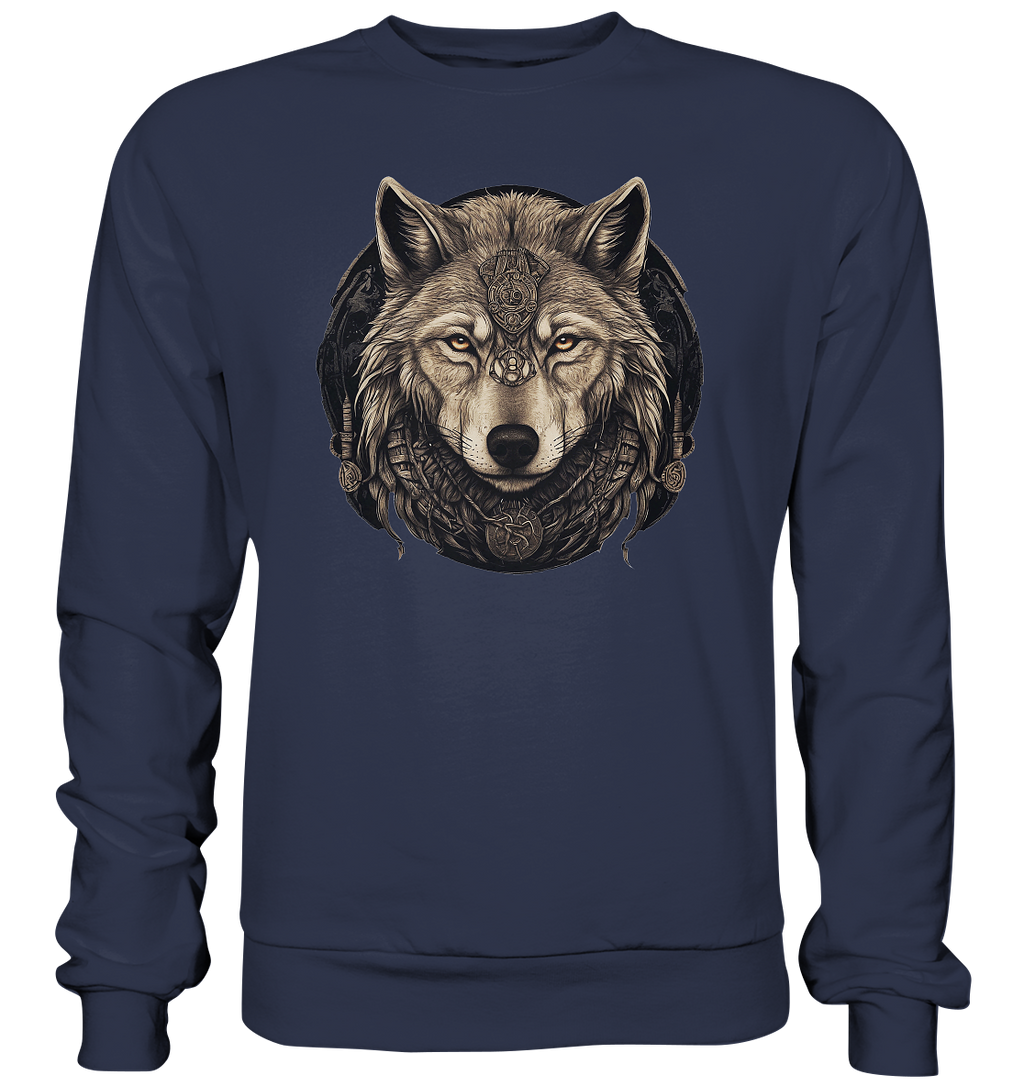 Wolf Fenris Viking Art - Premium Sweatshirt