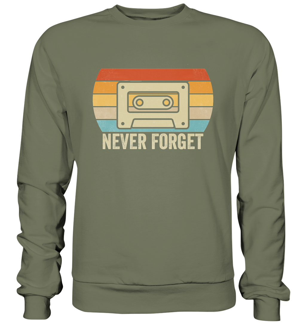 Never Forget Kassette 80's - Premium Sweatshirt