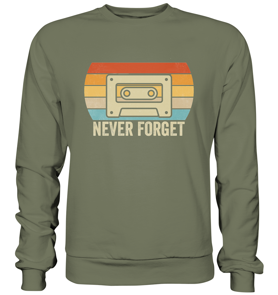 Never Forget Kassette 80's - Premium Sweatshirt
