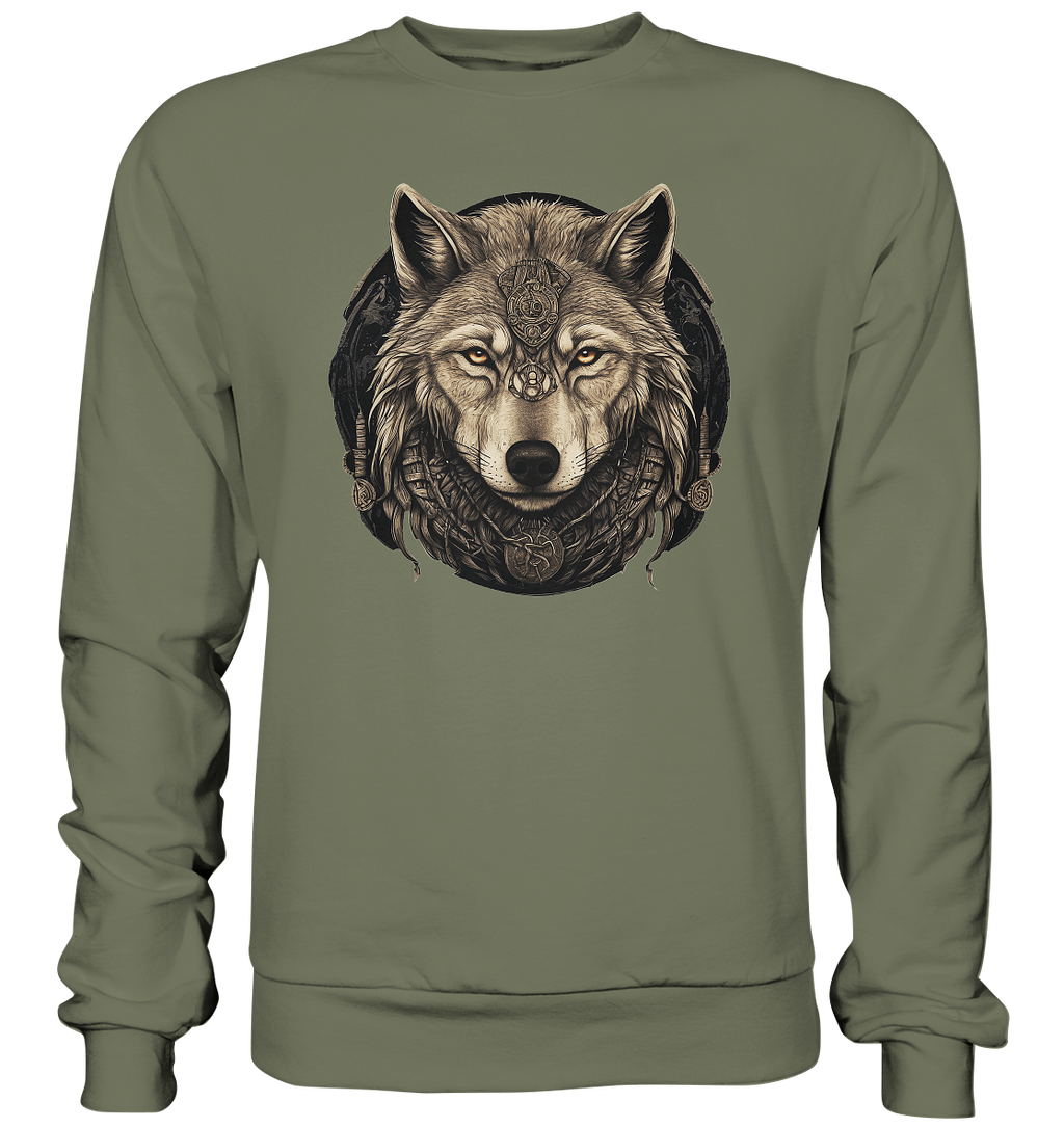 Wolf Fenris Viking Art - Premium Sweatshirt