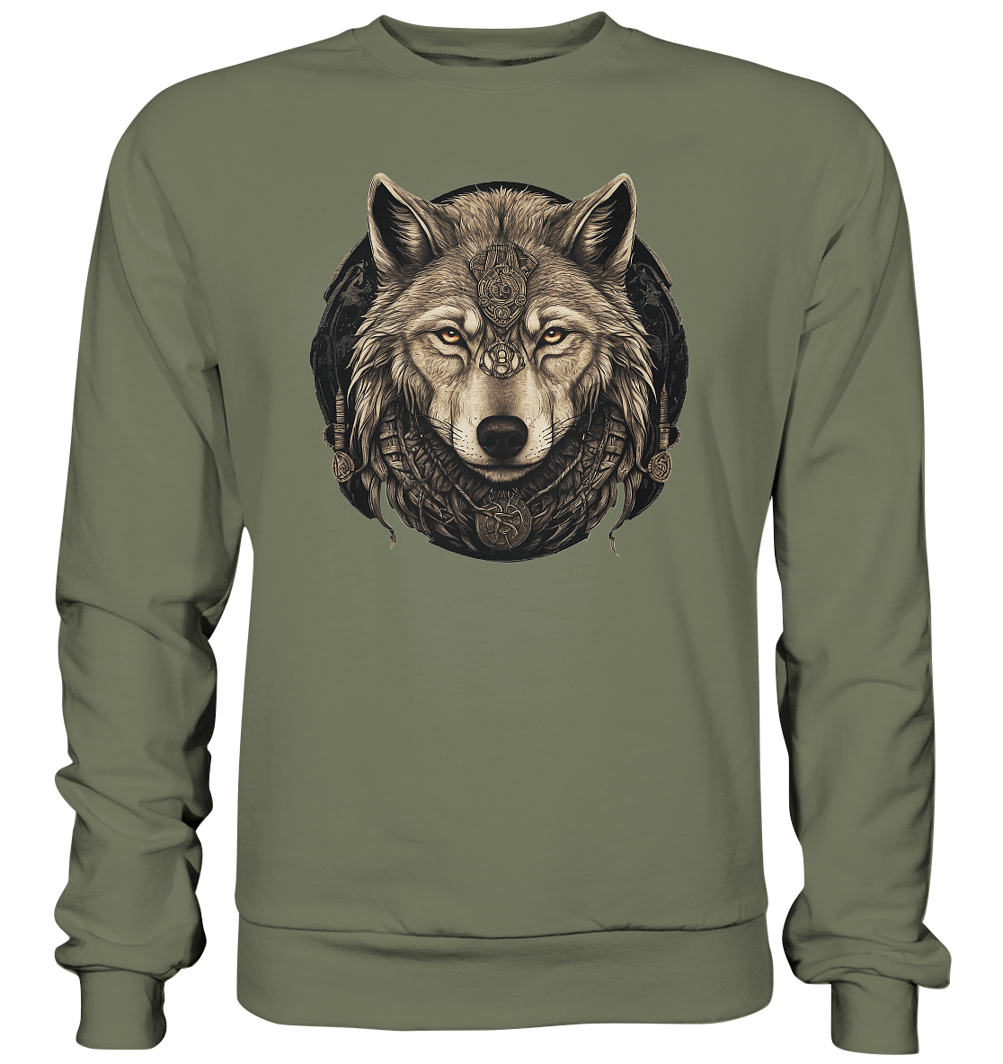 Wolf Fenris Viking Art - Premium Sweatshirt