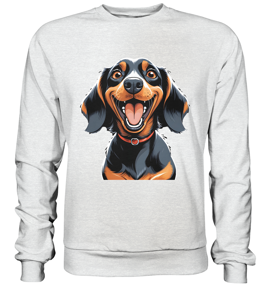 Happy Dackel Cartoon - Premium Sweatshirt