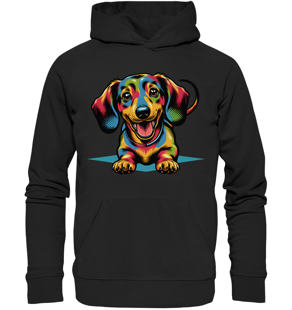 Happy Dackel Pop Art - Premium Unisex Hoodie