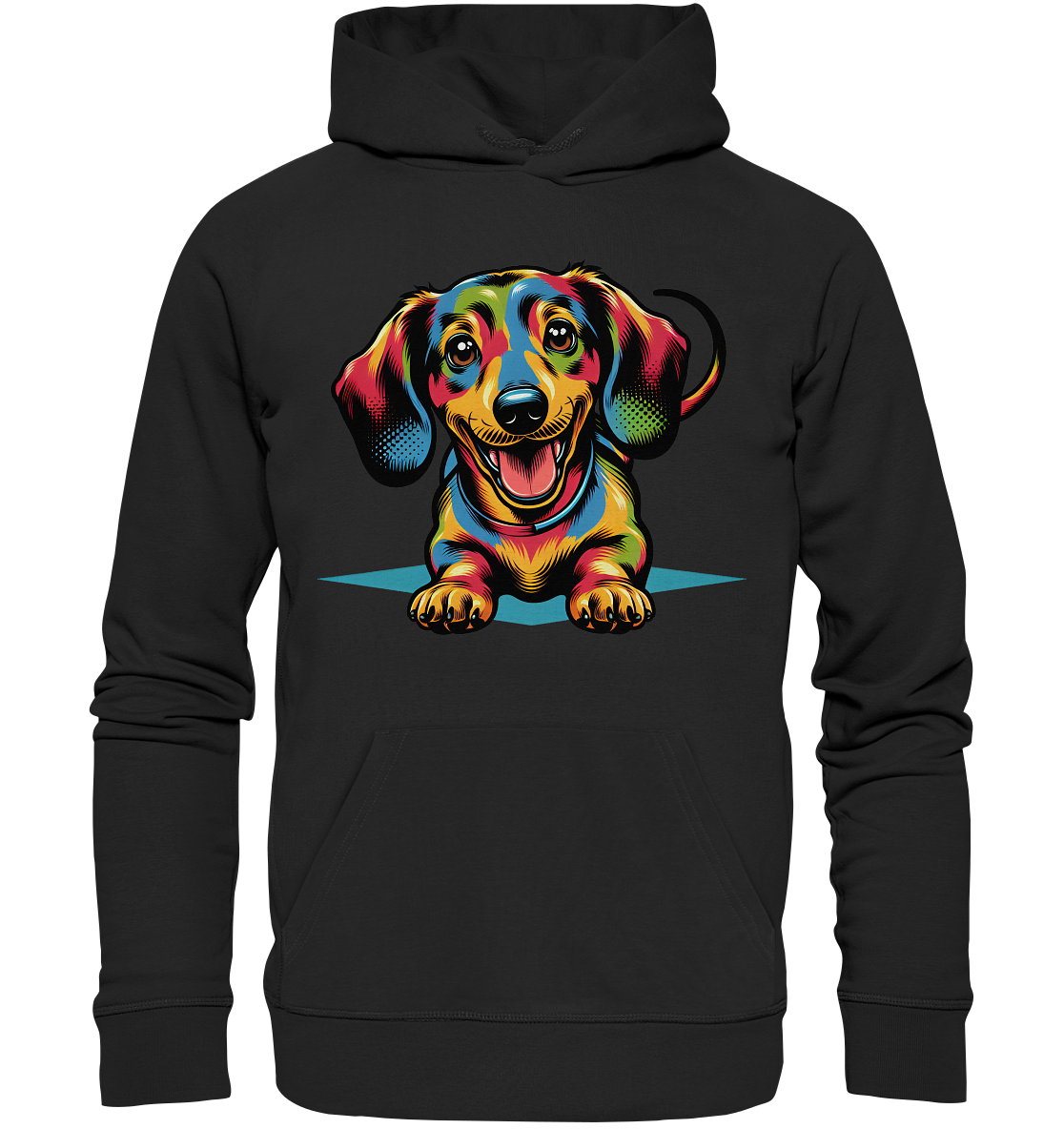 Happy Dackel Pop Art - Premium Unisex Hoodie