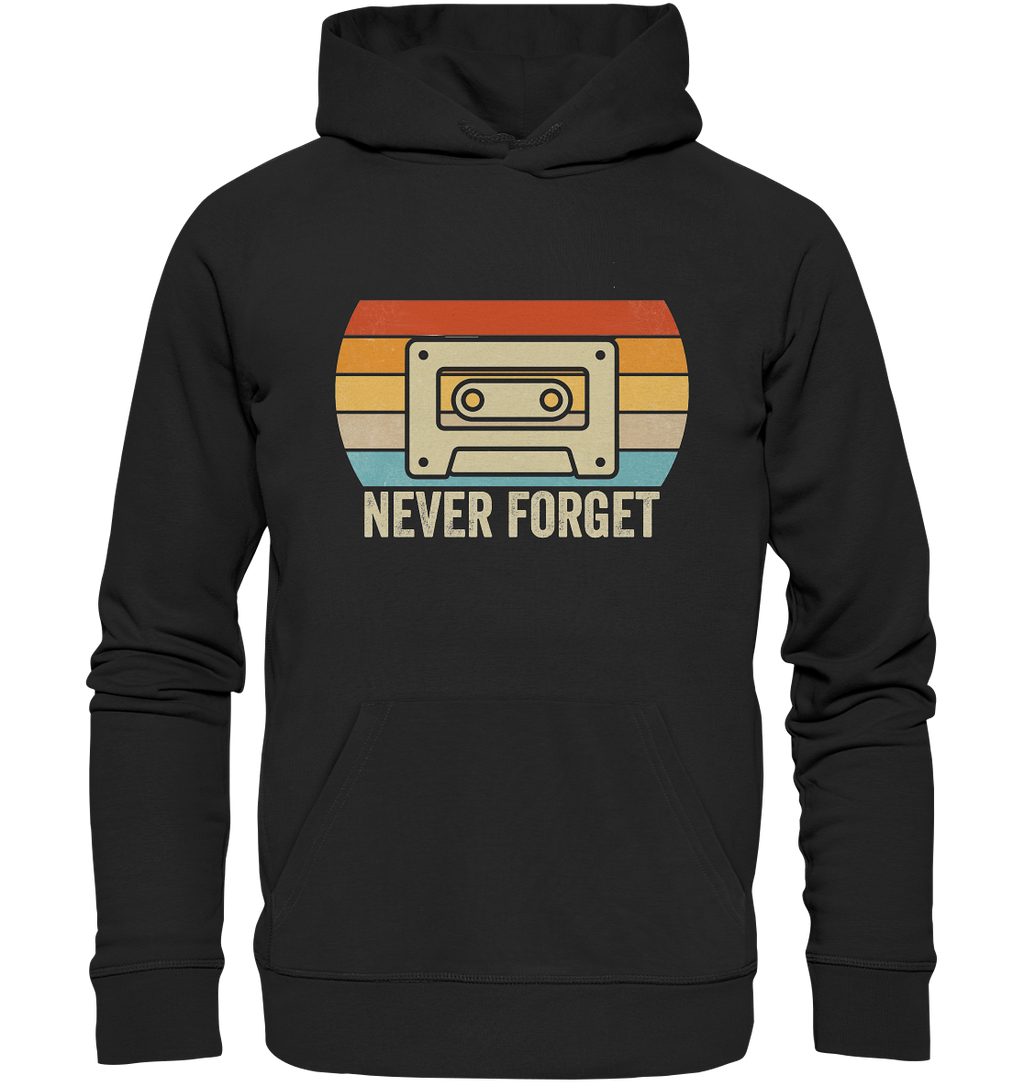 Never Forget Kassette 80's - Premium Unisex Hoodie