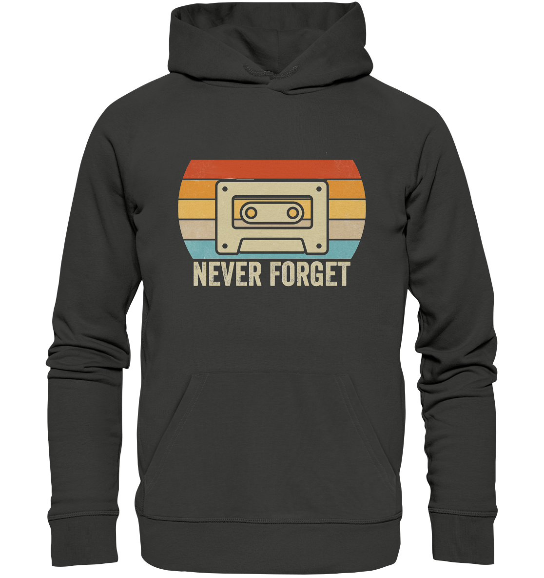 Never Forget Kassette 80's - Premium Unisex Hoodie