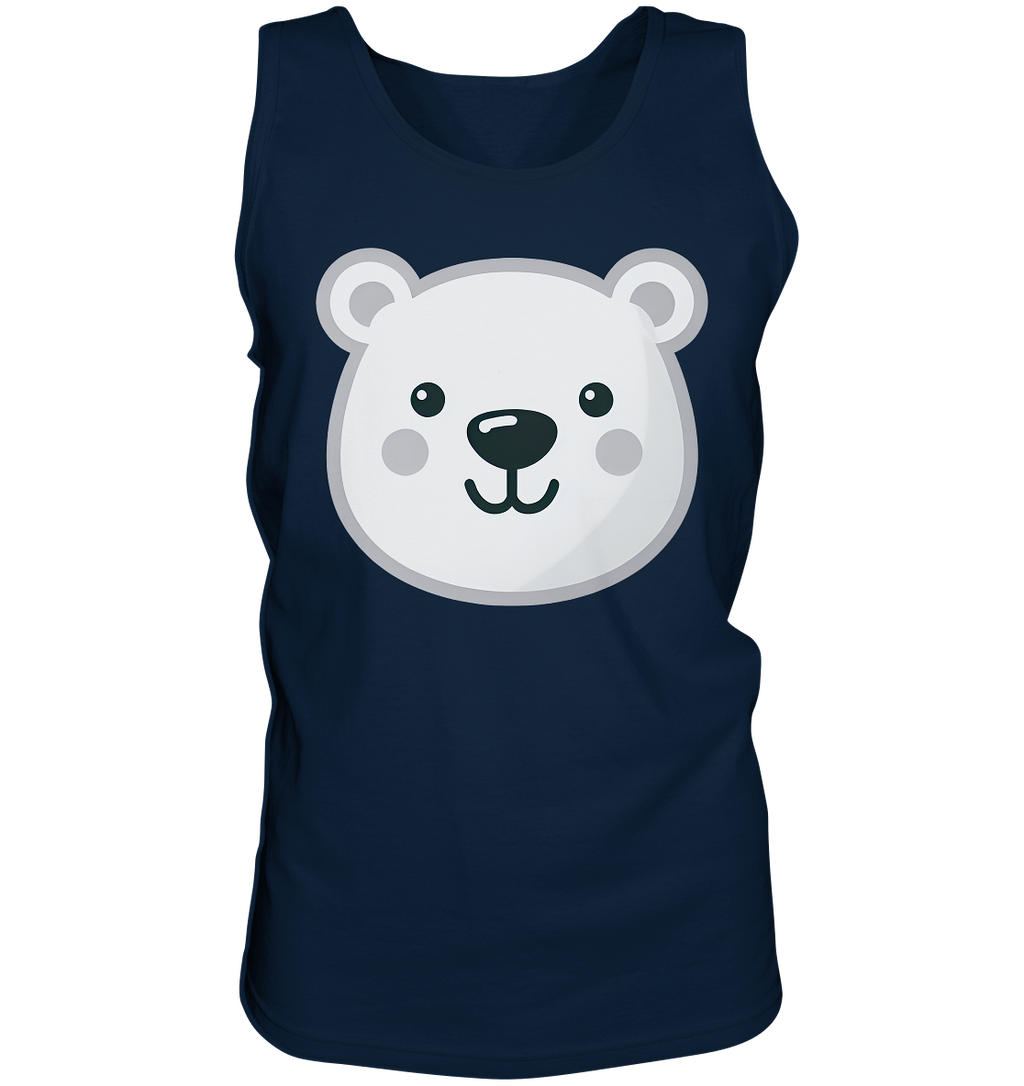 Fröhliche Eisbär Gesicht  - personalisierbar - Tank-Top