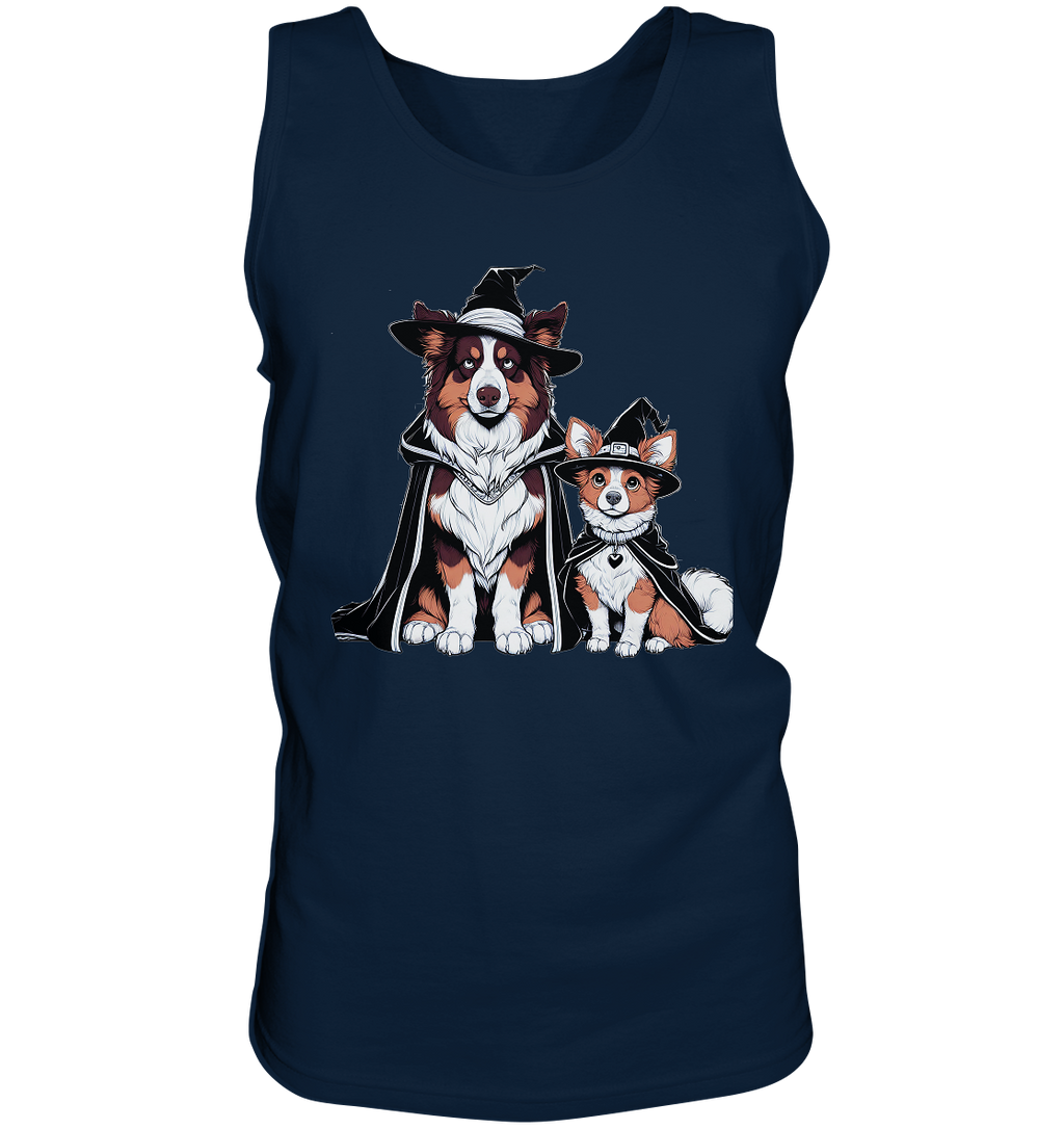 Halloween Wizard Hunde Terrier und Australian Sheppard  - Tank-Top