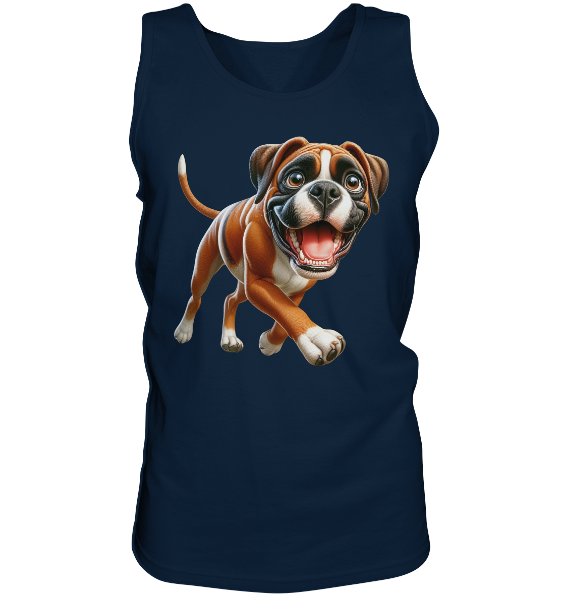 Boxer Cartoon Hund personalisierbar - Tank-Top