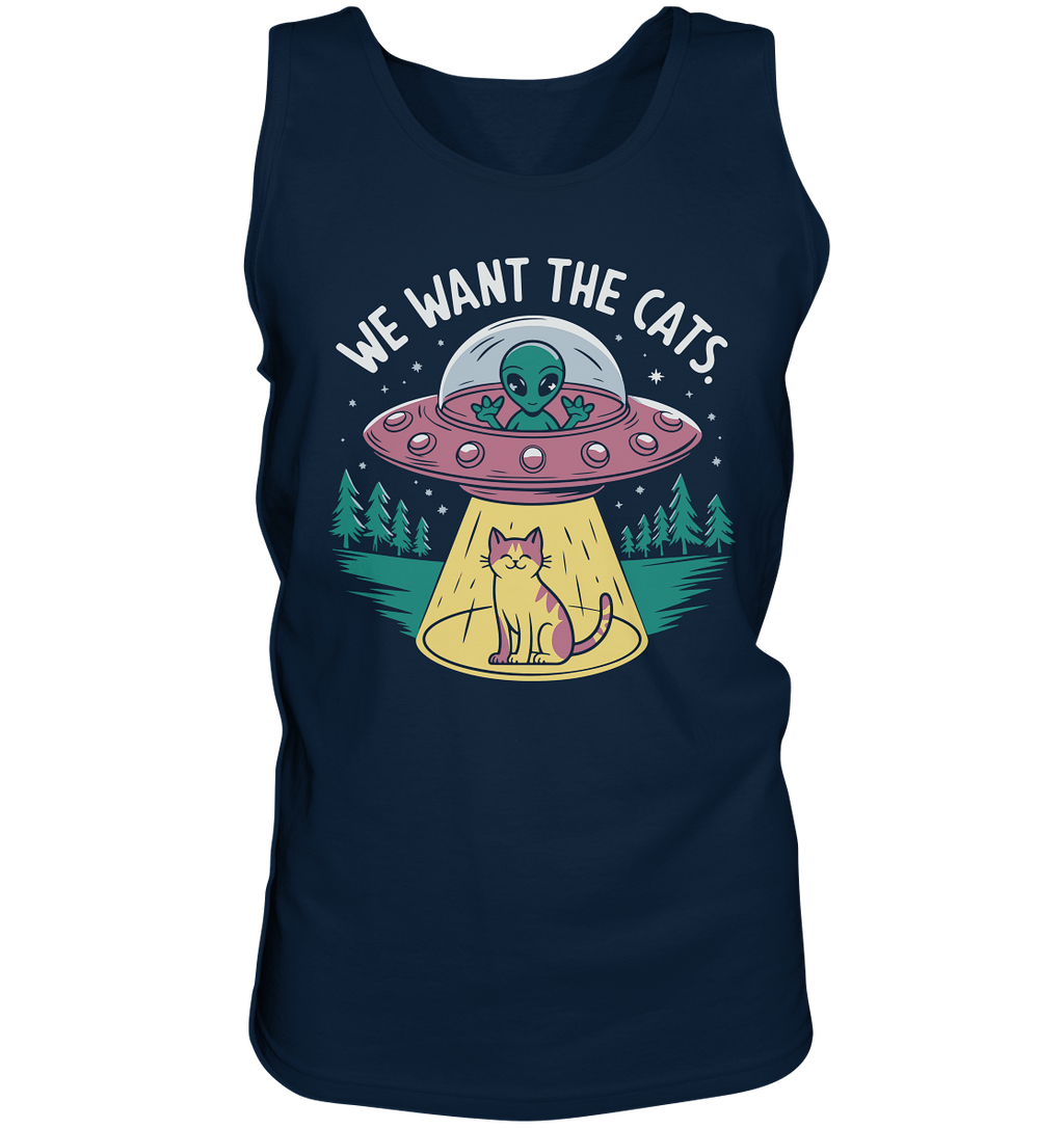 Alien und Katzen Fun Design We want the cats - Tank-Top