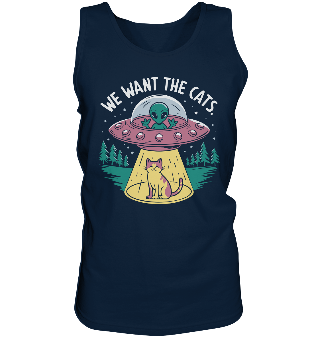 Alien und Katzen Fun Design We want the cats - Tank-Top