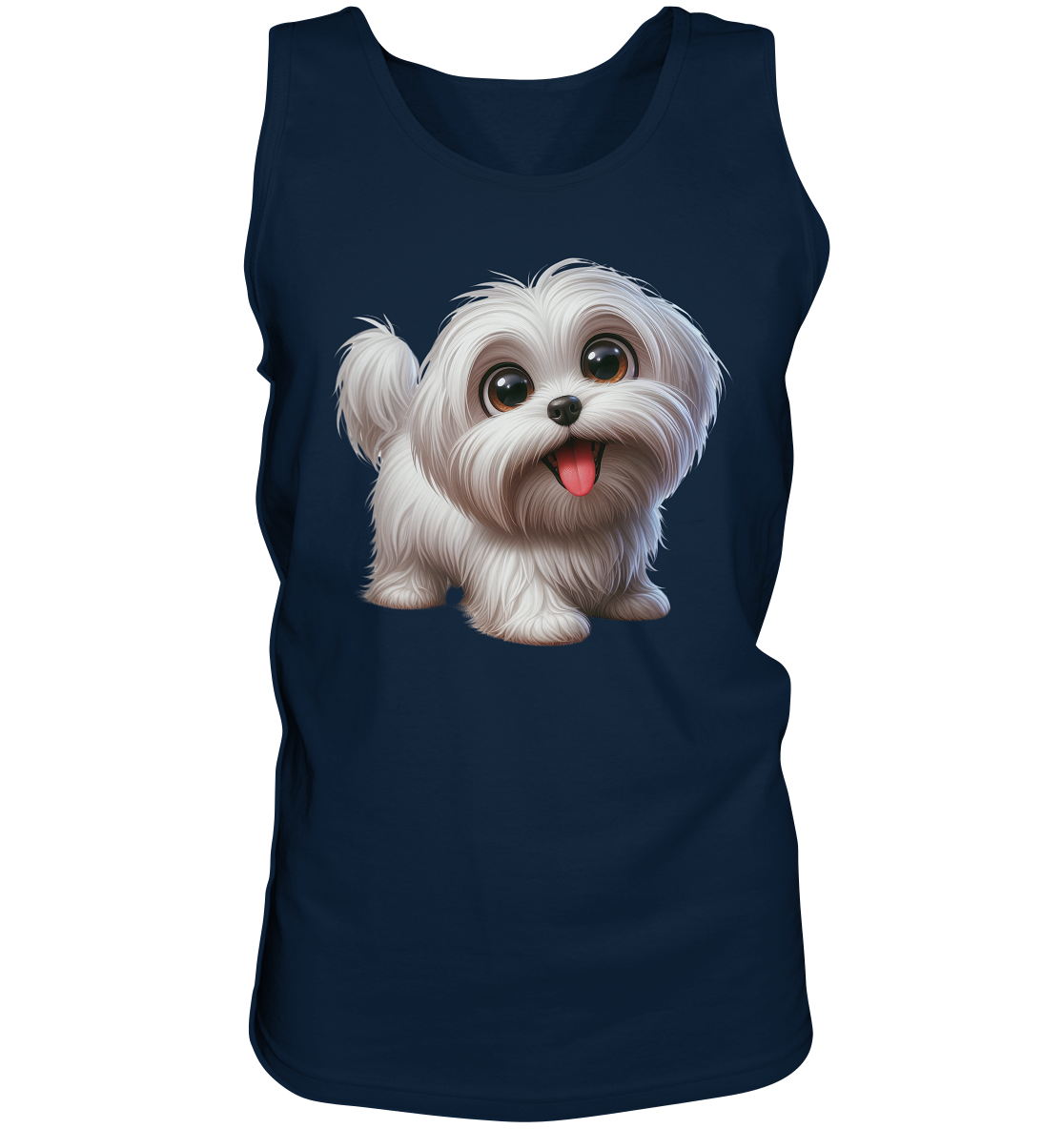 Malteser Hund Cartoon - personalisierbar - Tank-Top