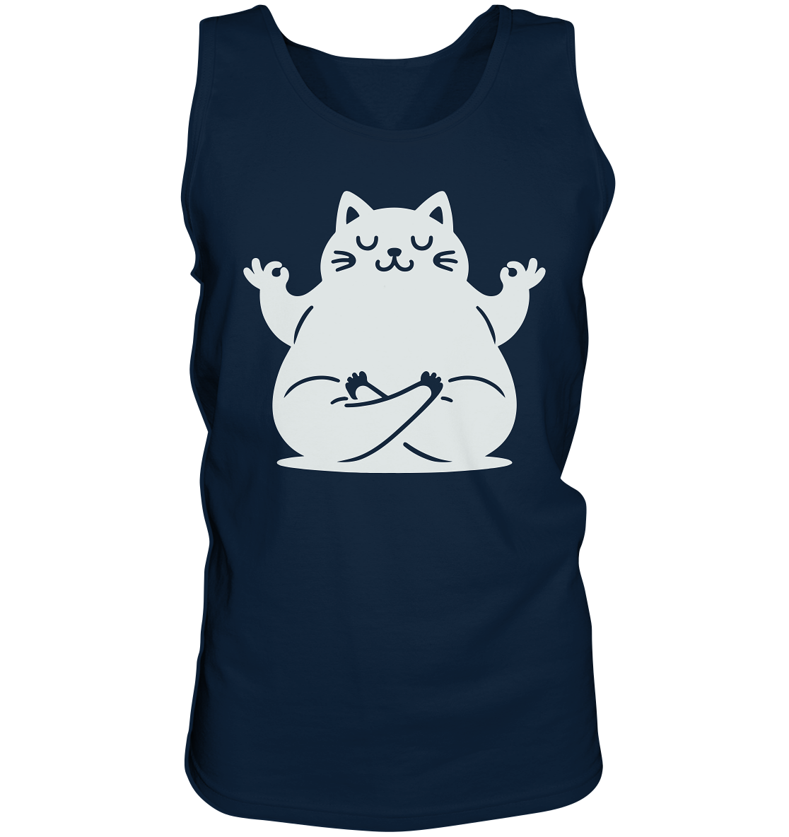 Lustige Yoga Katze - personalisierbar - Tank-Top