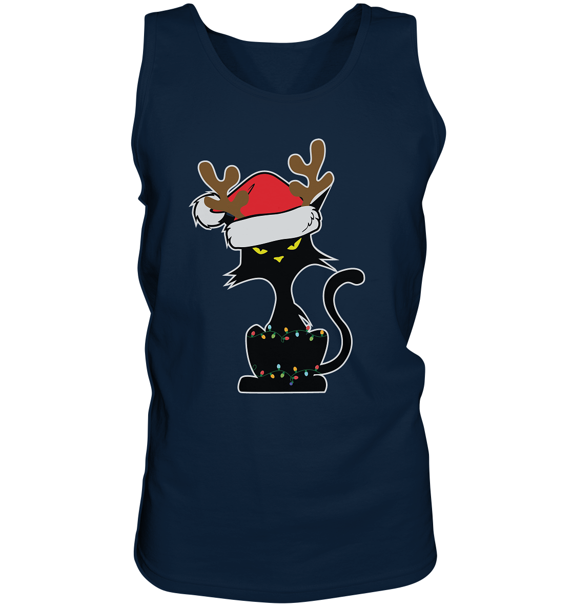 Grumpy Weihnachts Katze Cartoon - Tank-Top