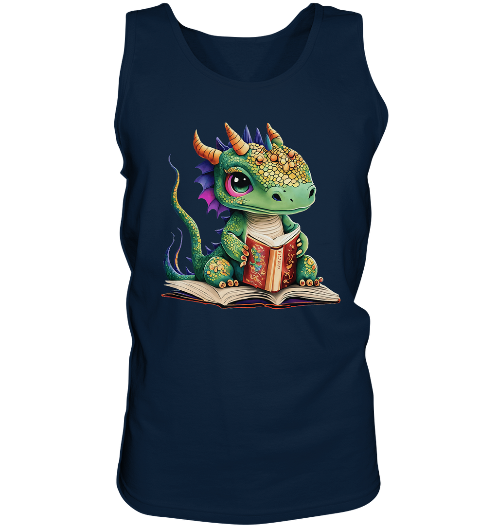 Kleiner lesender Drache -personalisierbar - Tank-Top