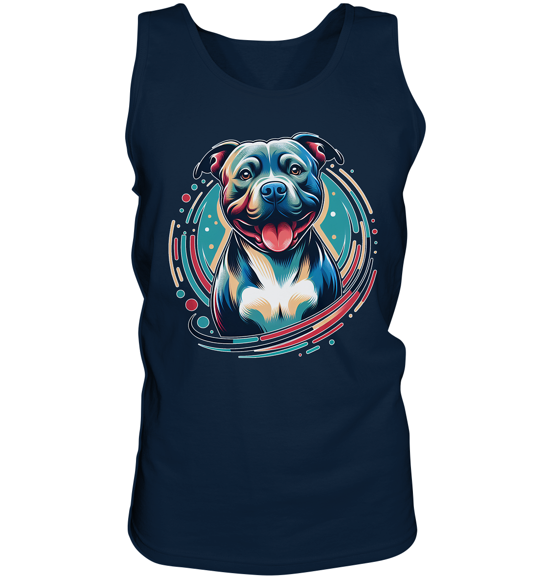 Happy Pittbull / Staffy PopArt - Tank-Top